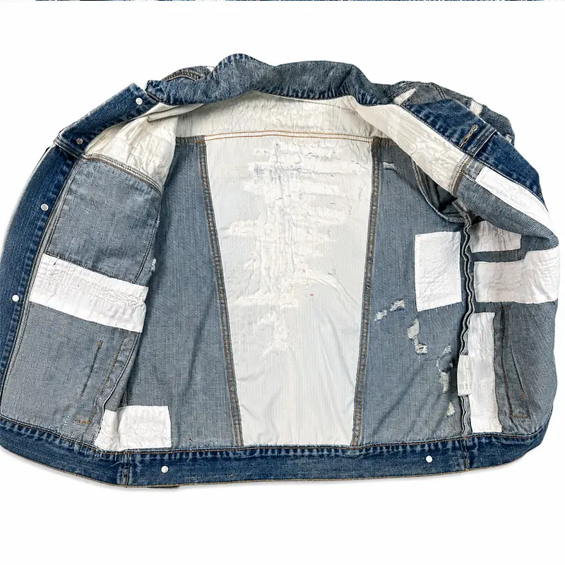 Low MOQ Custom Distressed Denim Jacket | luokugg - Image 5