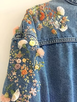 Custom Denim Embroidery Craft