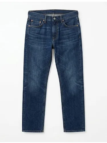 Private label dark wash straight leg jeans for men