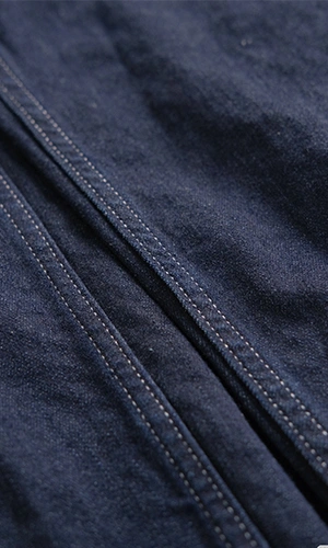 Garment wash denim fabric detail