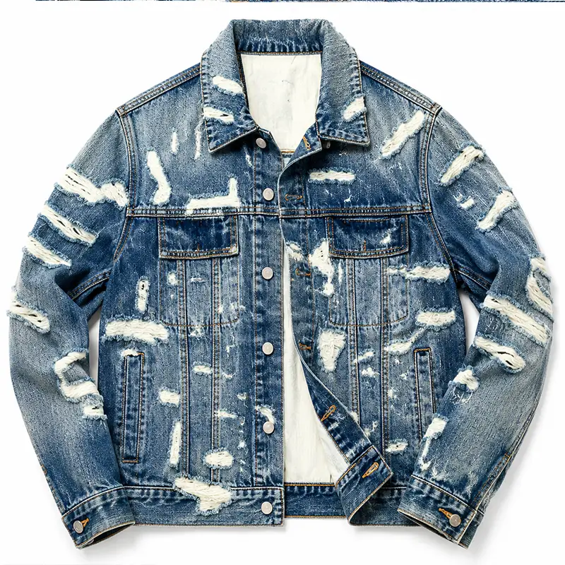 Custom distressed denim jacket manufacturer in Zhongshan China