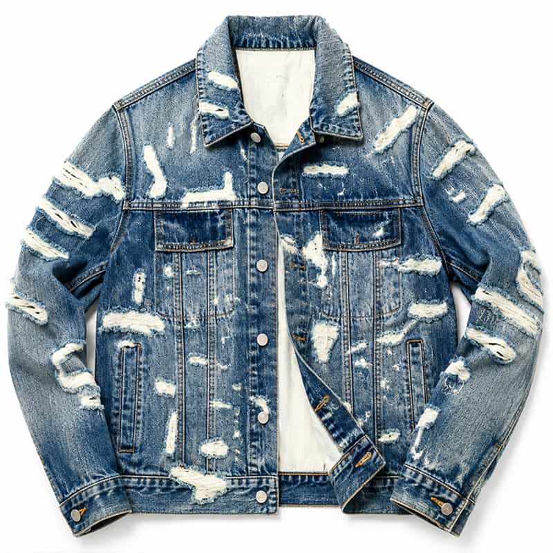 Custom Distressed Denim Jacket